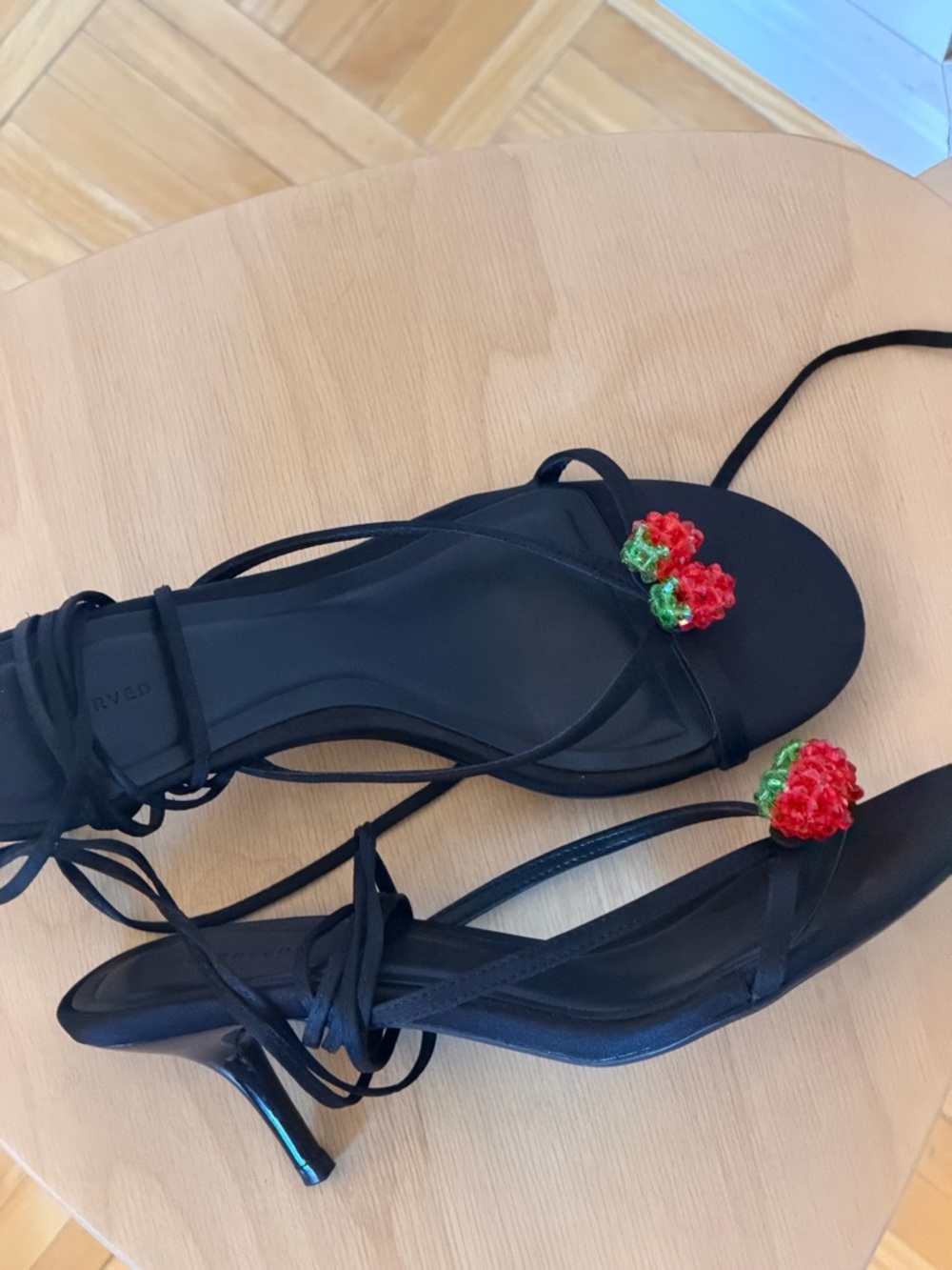 Reserved Raspberry Strappy Heeled Sandals - Picture 2 of 8